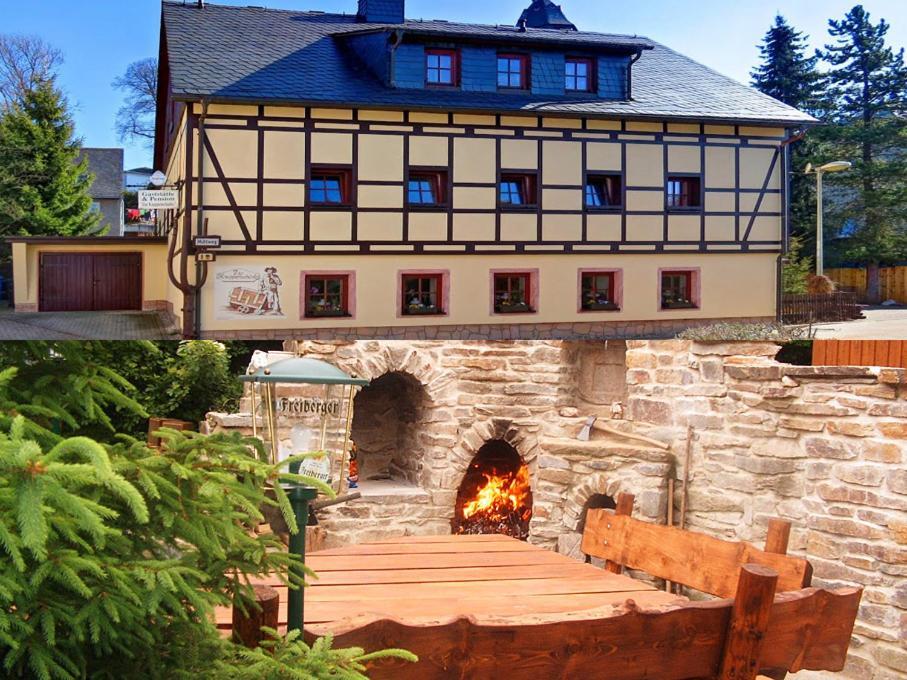 Pension Und Gaststaette Zur Knappenschaenke Thermalbad Wiesenbad Exterior foto